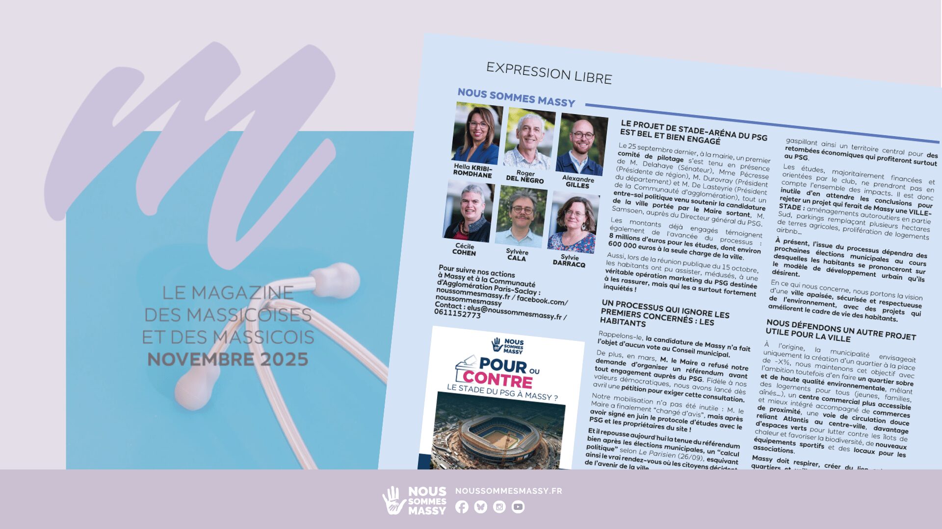 Tribune des élu·es dans « M le magazine » – Novembre 2025
