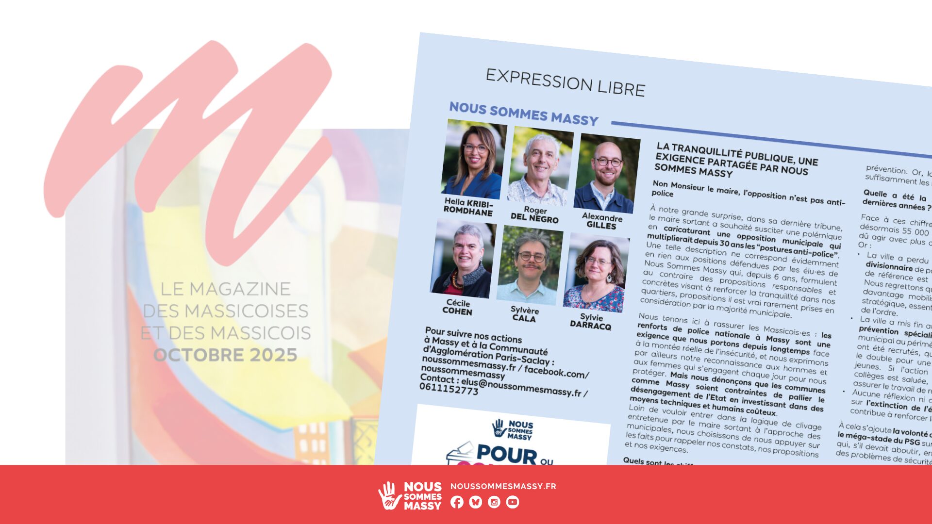 Tribune des élu·es dans « M le magazine » – Octobre 2025