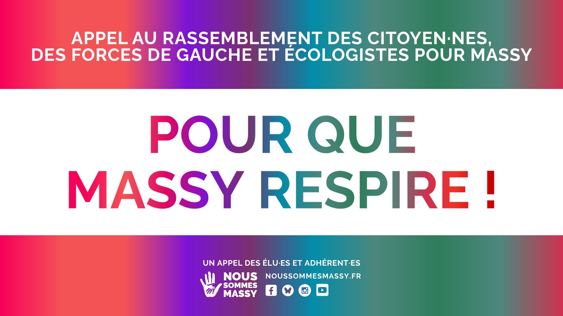 Pour que Massy respire ! – Appel au rassemblement des citoyen·es, des forces de Gauche et Écologistes pour Massy